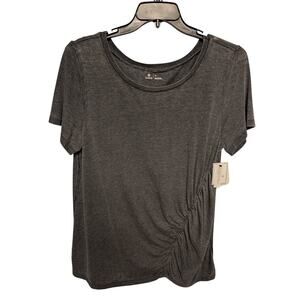 Susina lightweight Size XL short sleeve TShirt Top shirt short sleeve side ruch